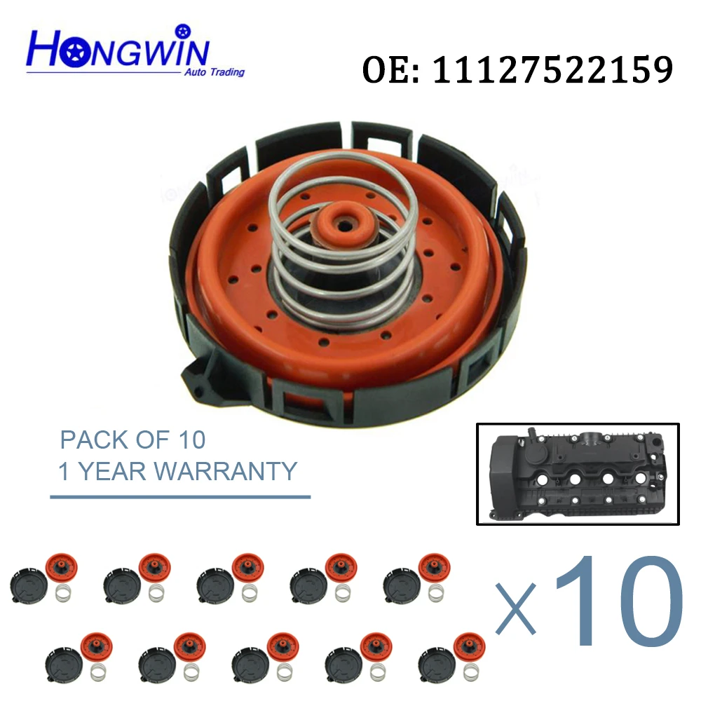 New 11127522159 Engine Pcv Valve Cover Repair Kit Valve Cap With