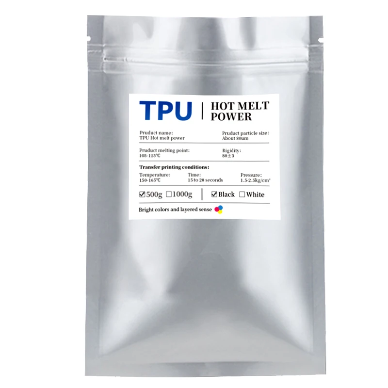 DTF Powder 500g For Direct Transfer PET Film T-Shirt Printing Machine For DTF Printer Clothes Ink Printing And Transfer dtf powder