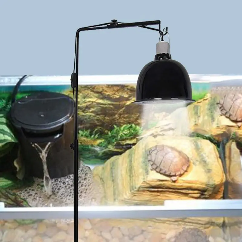 Climbing Pet Lamp Stand Tortoise for Turtle Drying Backlight Cover Adjustable Bracket
