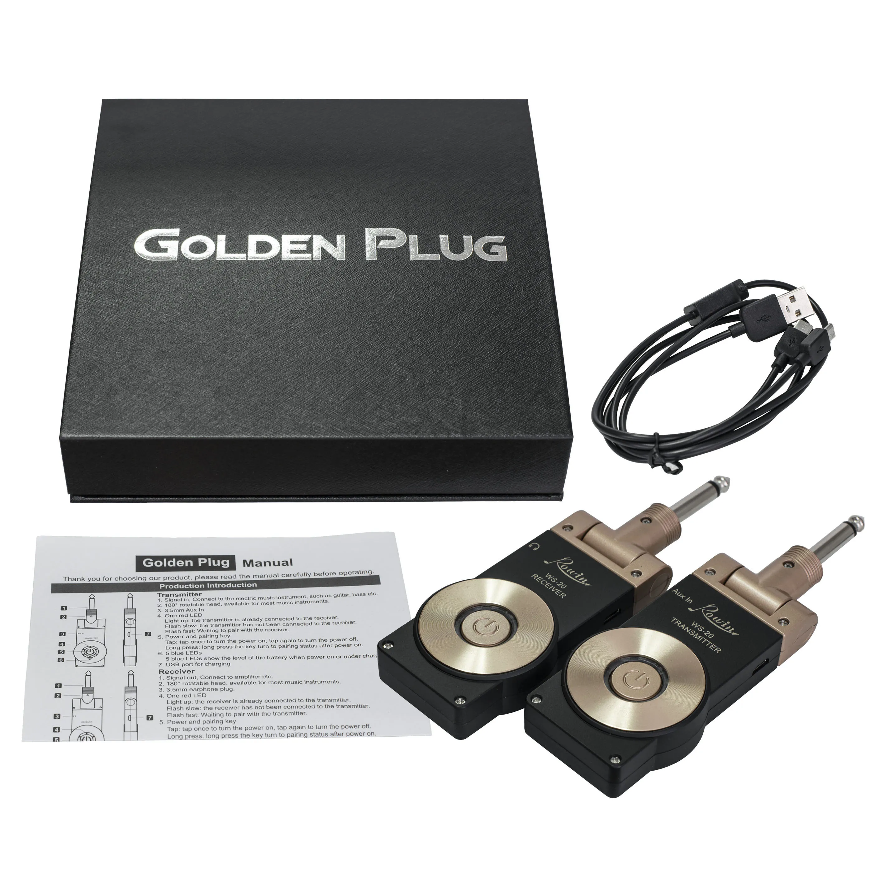 Rowin WS-20 Golden Plug ワイヤレスシステム Rowin WS-20 Golden Plug ワイヤレスシステム