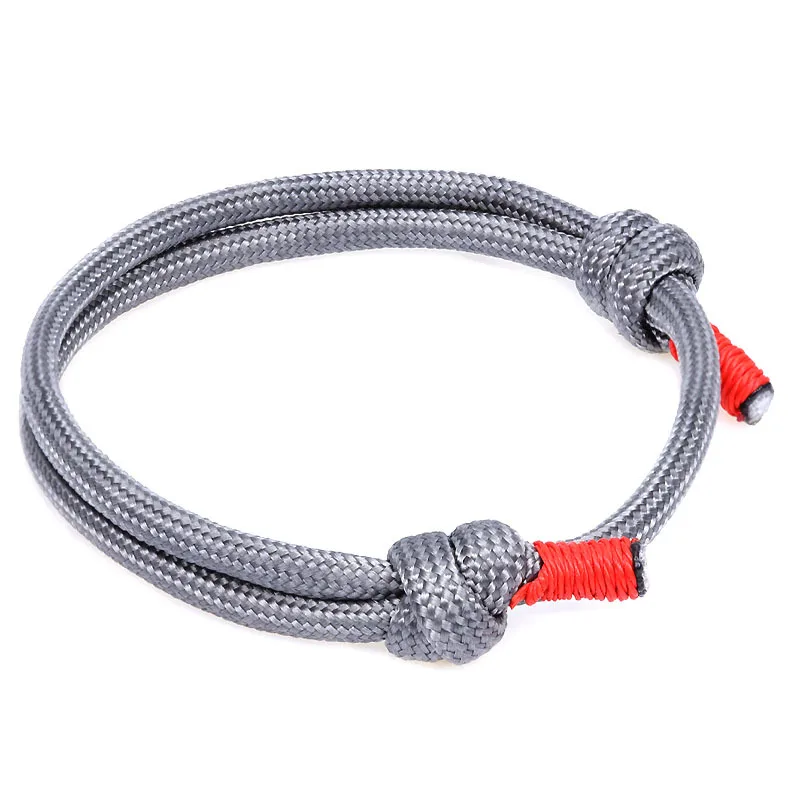 Fashion, simple adjustable 550 umbrella rope men's woven bracelet