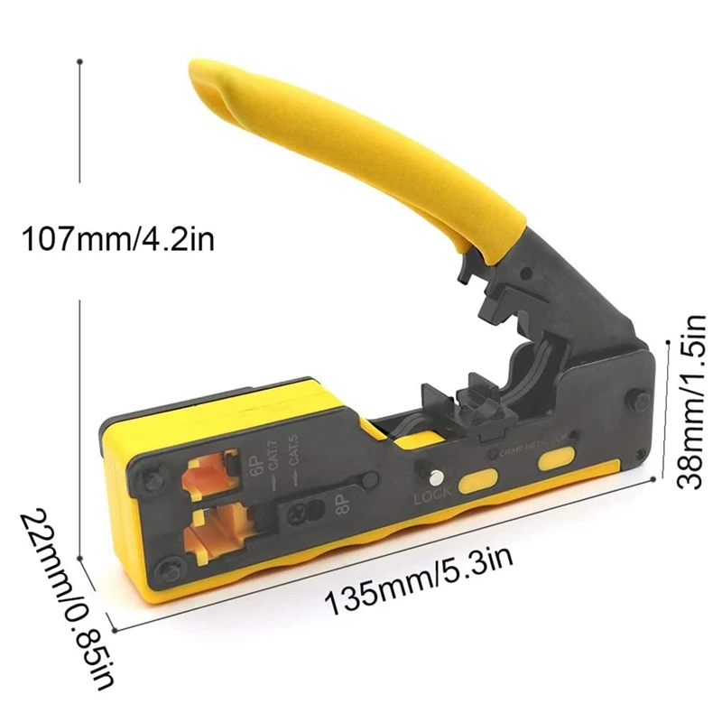 RJ45 Pliers Crimper CAT5 CAT6 CAT7 CAT8 NetworkTools Ethernet Cable Stripper Clamp Tongs Crimper Crimping Tools Set