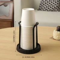 Porte-gobelet en papier jetable, cueilleur de gobelets multifonctionnel, support de rangement de gobelets de bureau, porte-gobelet à café domestique pour la maison 2