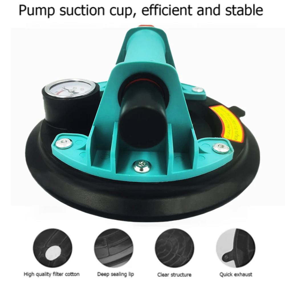 Vacuum Suction Cup 250 Kg Carrying Capacity 8 Inch Vacuum Suction Cup Heavy Duty Lifter for Granite Tile Glass Manual Lifting