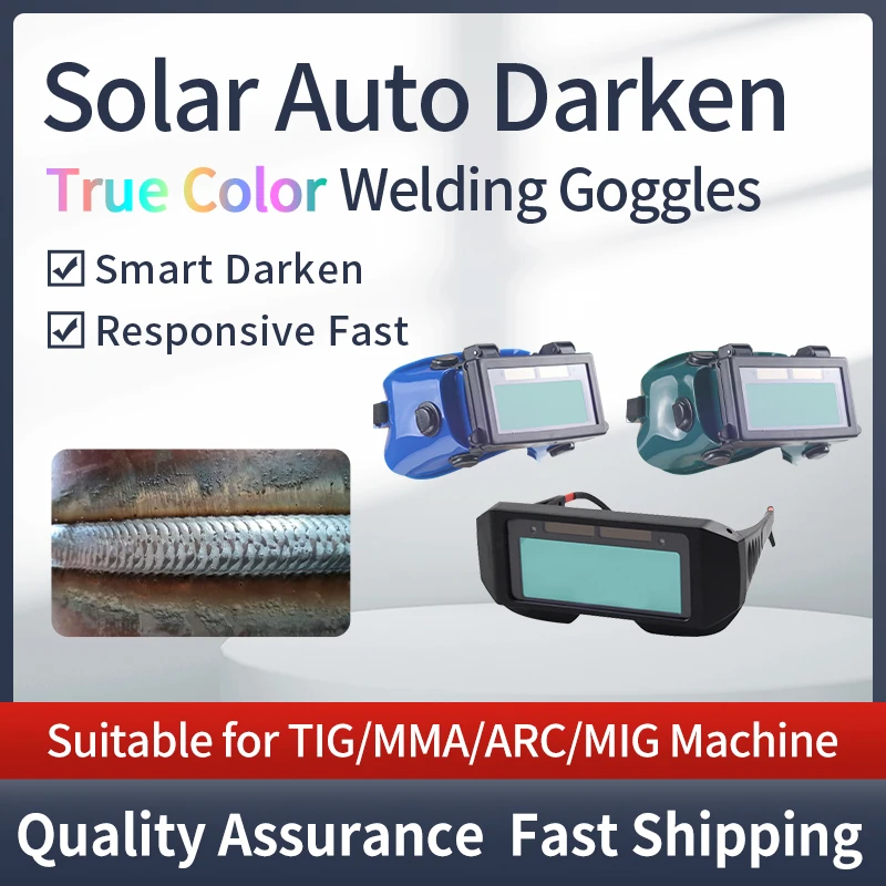 Solar Powered Goggle Auto Darkening Welding Mask Helmet Eyes Welder S2S8 T0H7 