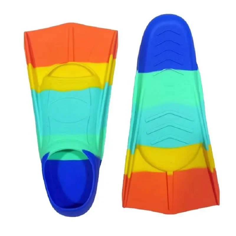 18 Color Professional Snorkeling Diving Swimming Fins Paddle Silicone Short Children Men Women Flippers Scuba Equipment for Kids 4