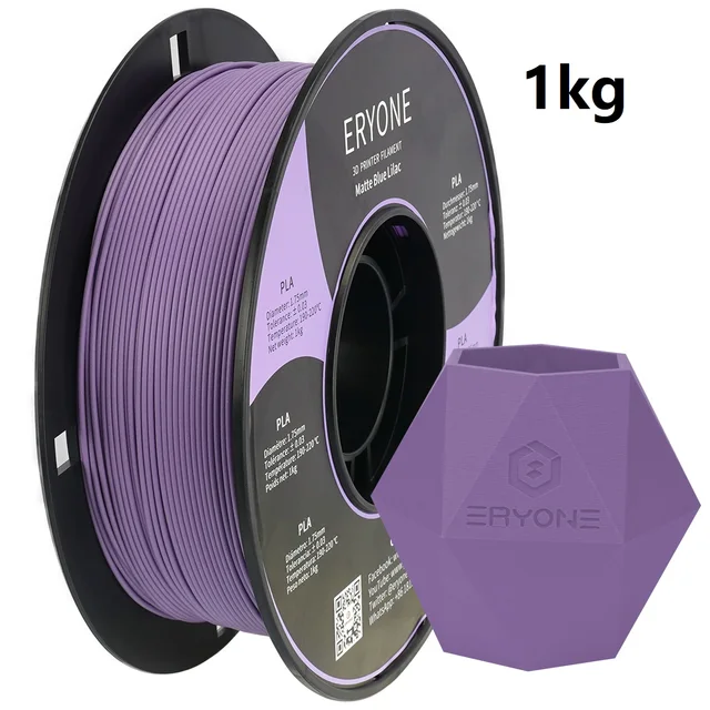 ERYONE Clearance Promotion TPU PLA PLA+ Silk Rainbow Ultra Silk 3D Printing Filament 1KG/0.5KG For FDM 3D Printer Fast Shipping Matte Clove Purple