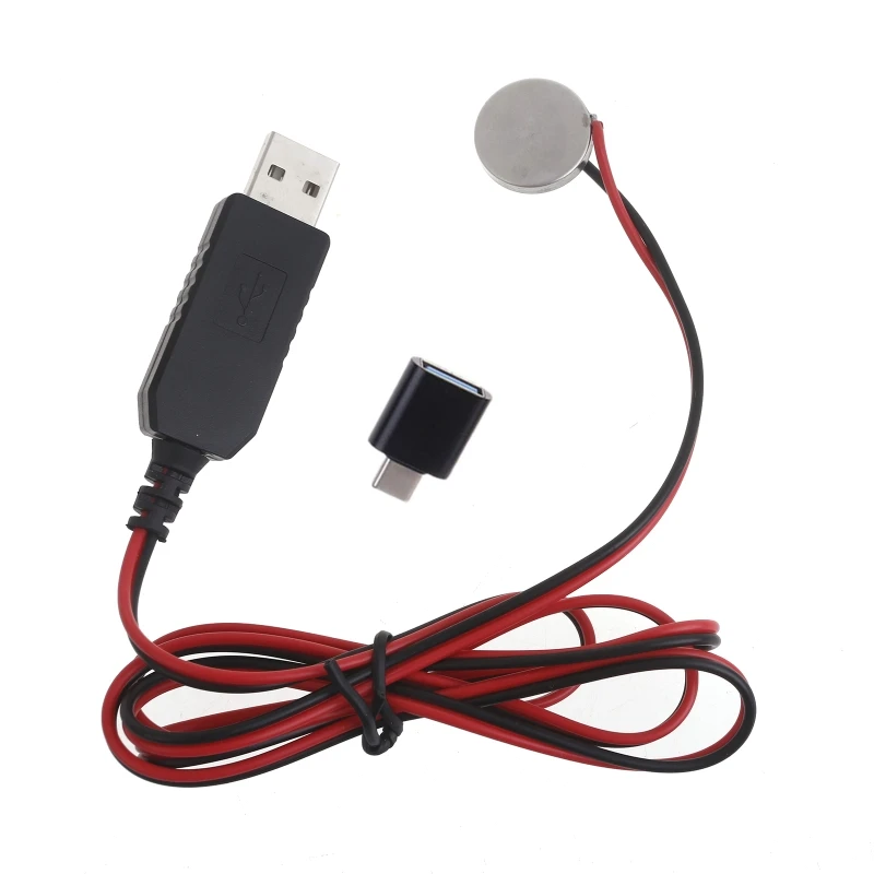 Type-C USB To 3V CR2032 Dummy Battery Charging Cable Repalce