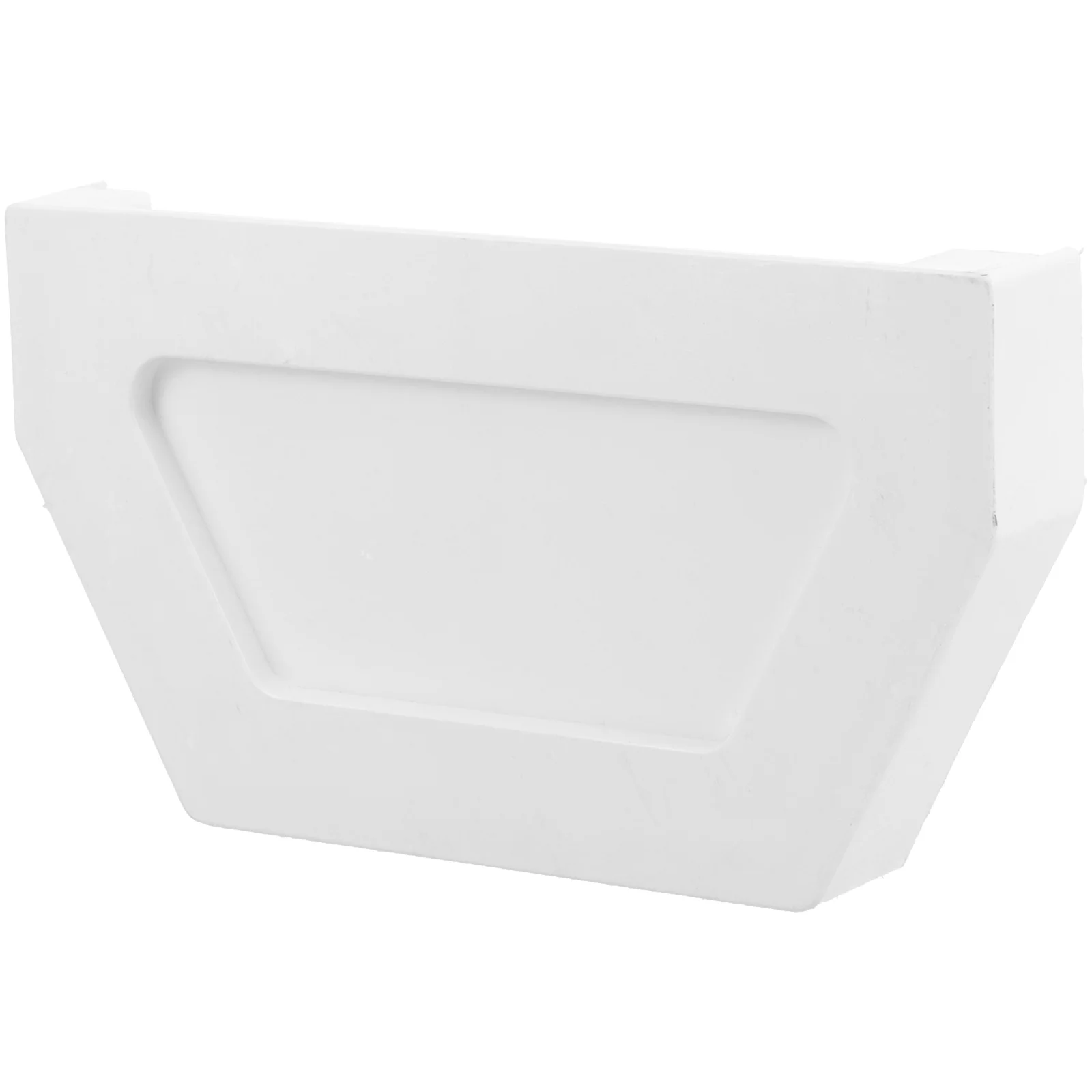 PVC Sink Gutter Bilateral External Plugging Seal Rain End Cap Downspout Parts Square Accessories Plastic and
