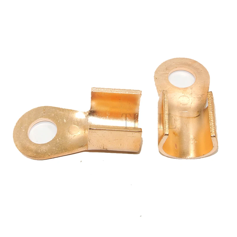 10pcs/lot Battery Cable Connector Circular Splice Crimp Ring Terminal Cable Copper Lug Ot500a