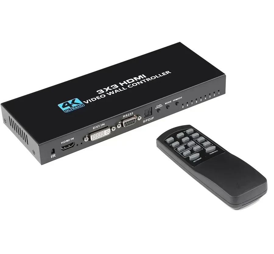 4K 3x3 Video Wall Controller 1x2 1x3 1x4 2x3 2X4 2X2 HDMI Video Wall Controller