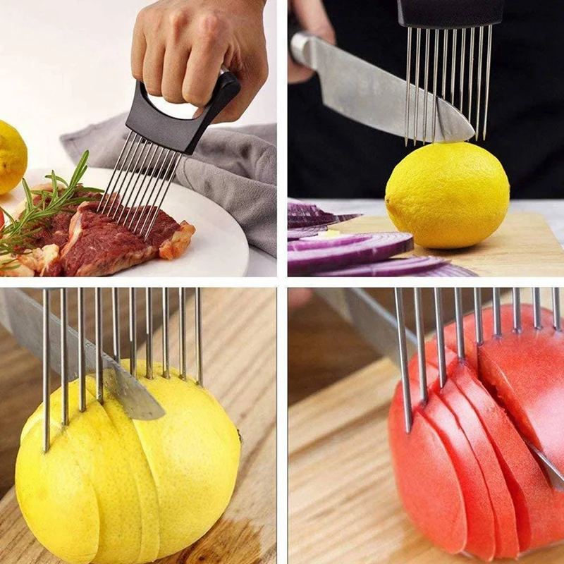 1X Small Charging Fully Automatic Garlic Cutting And Pounding Garlic Machine & 2Pcs Assistant Slicer Onion Holder Slicer