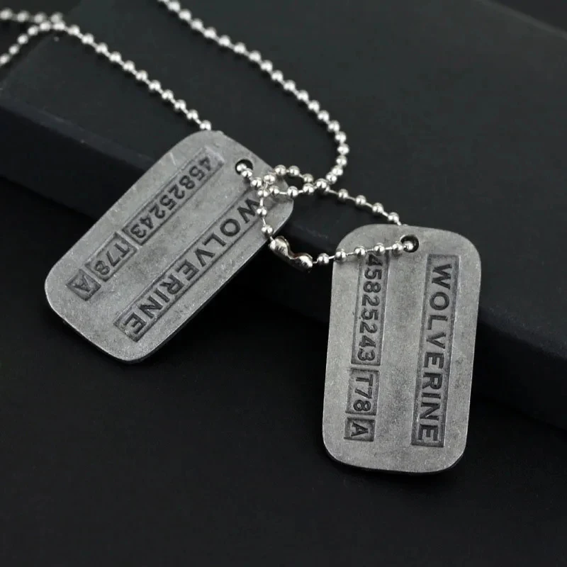 Anime Cosplay Accessories X-Men Superhero Wolverine Cosplay Accessory Sets Military Card Necklace Wolf Claws Halloween Party Cosplay Prop