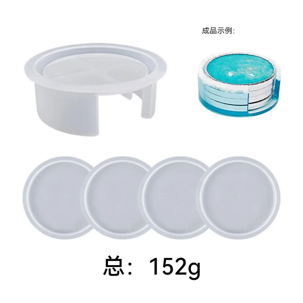 

Silicone Coaster Molds With Storage Box 4 Styles Lightweight Reusable Mold For Diy Art Craft Cup Mats