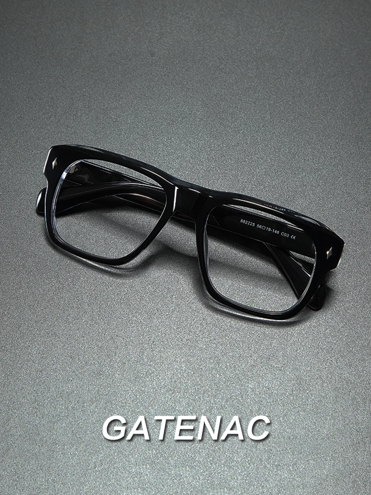 Gatenac Unisex Full Rim Square Acetate Eyeglasses Gxyj839