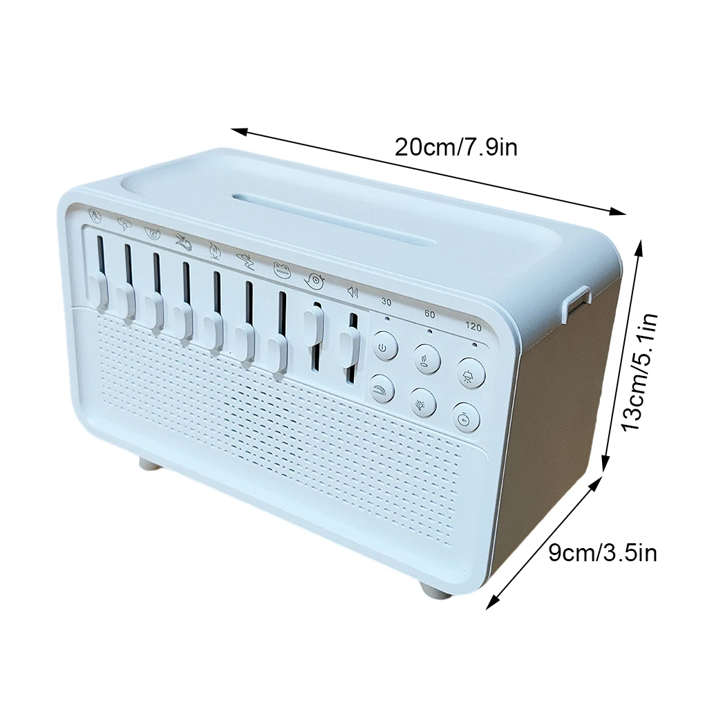 Home Bluetooth Speaker White Noise Sleep Aid Night Light Humidifier All-in-one Machine Free Combination of 8 Goup Nature Sound
