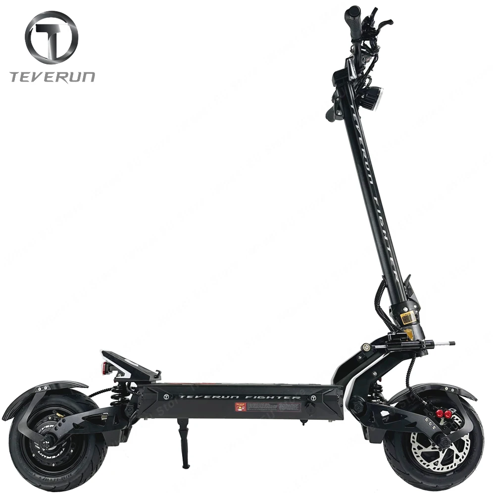 Teverun Fighter 11+ With GPS Installed Smart BMS Connect APP 60V 35Ah Dual Motor Top Speed 85km/h New Center 4inch Display