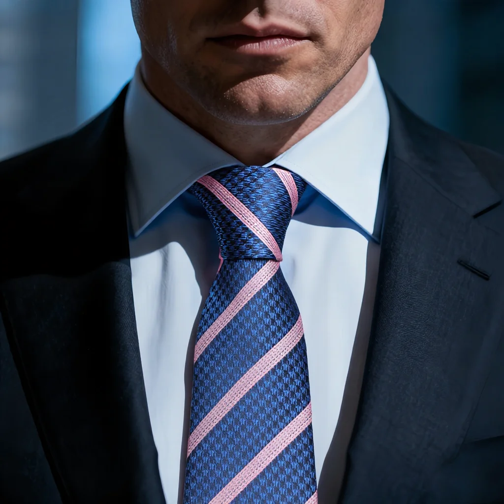 Luxus 8CM Streifen Dunkel Muster Herren Krawatte Für Mann Bräutigam Jacquard Gewebte Krawatte Für Business Hochzeit Party – Detail 5