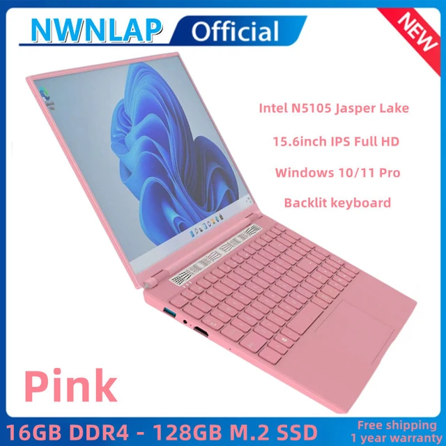 Ordinateur portable rose Intel Celeron N5105, ordinateur portable