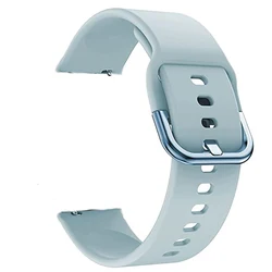 Sport Silicone Strap - Soft Ventilate Bracelet for Smartwatches, 22mm Wrist Band (Light Blue)