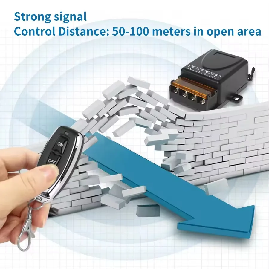 433Mhz 원격 제어 스위치 AC220V 30A Hign 전원 켜기 끄기 워터 펌프 모터 용 원격 제어 송신기 LED/전기 제품