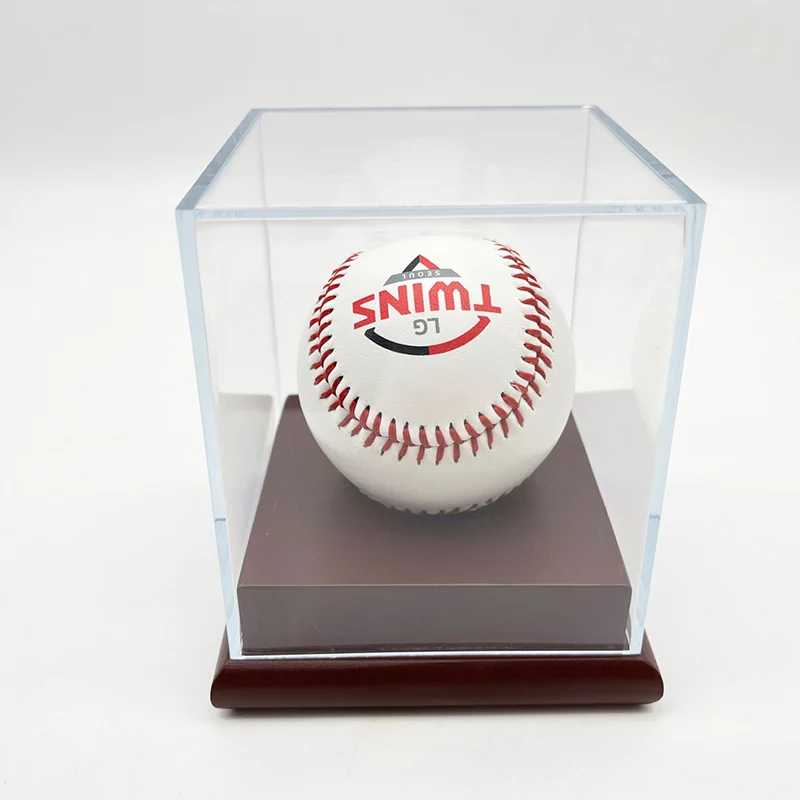 Baseball Storage Box Acrylic Clear Baseball Holder Display Box Bracket Cube Ball Holder Baseball Memorabilia Showcase Golf Tennis Billiard