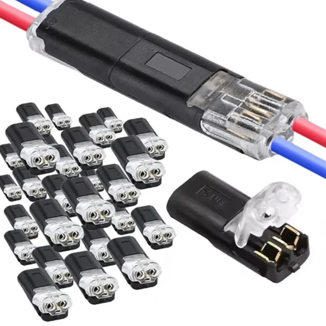 2 ขาปลั๊กขั้วต่อไฟฟ้ากันน้ํารถสายไฟยานยนต์ไฟฟ้า Connector Strip Terminal การเชื่อมต่อ 1