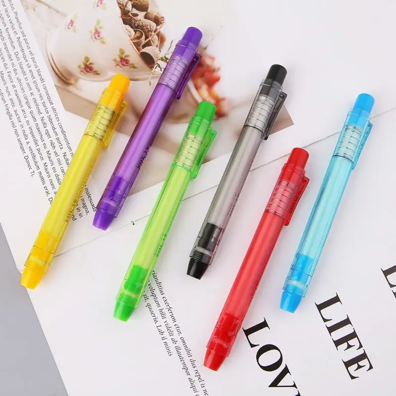 Creative Press Type Pen Shape Eraser Writing Drawing Pencil Erase Student