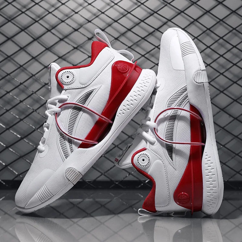 

Баскетбольная обувь, мужские защитные однотонные Молодежные кроссовки, новинка 2023, трендовая модная повседневная спортивная мужская обувь