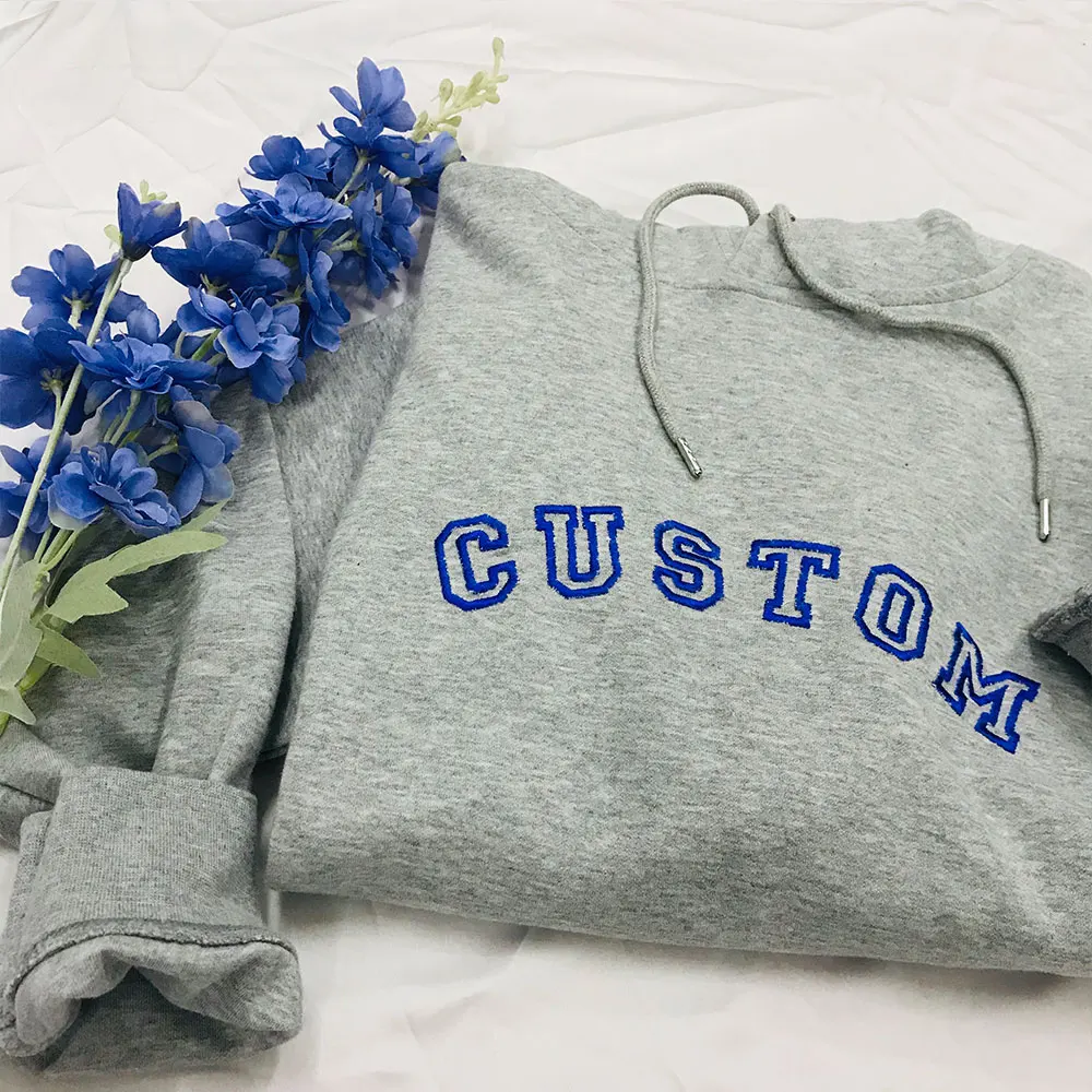 Custom Embroidered Varsity Hoodie UNISEX Embroidery Hoodies Personalized Sweatshirt 280g Custom Embroidered Business Logo Hoodie