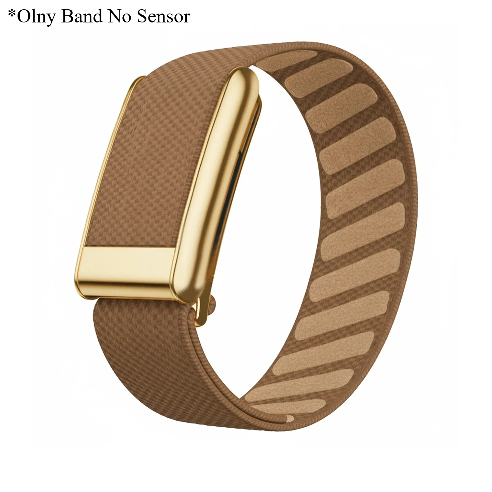 Premium Nylon Fitness Band with Metal Frame – Woven Elastic Sports Strap in Gold/Silver/Rose Gold