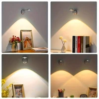 1pc Rechargeable Spotlight No Wiring No Punching No Installation  Wireless Home Background Wall Mural Light Smart Led Wall Light 2