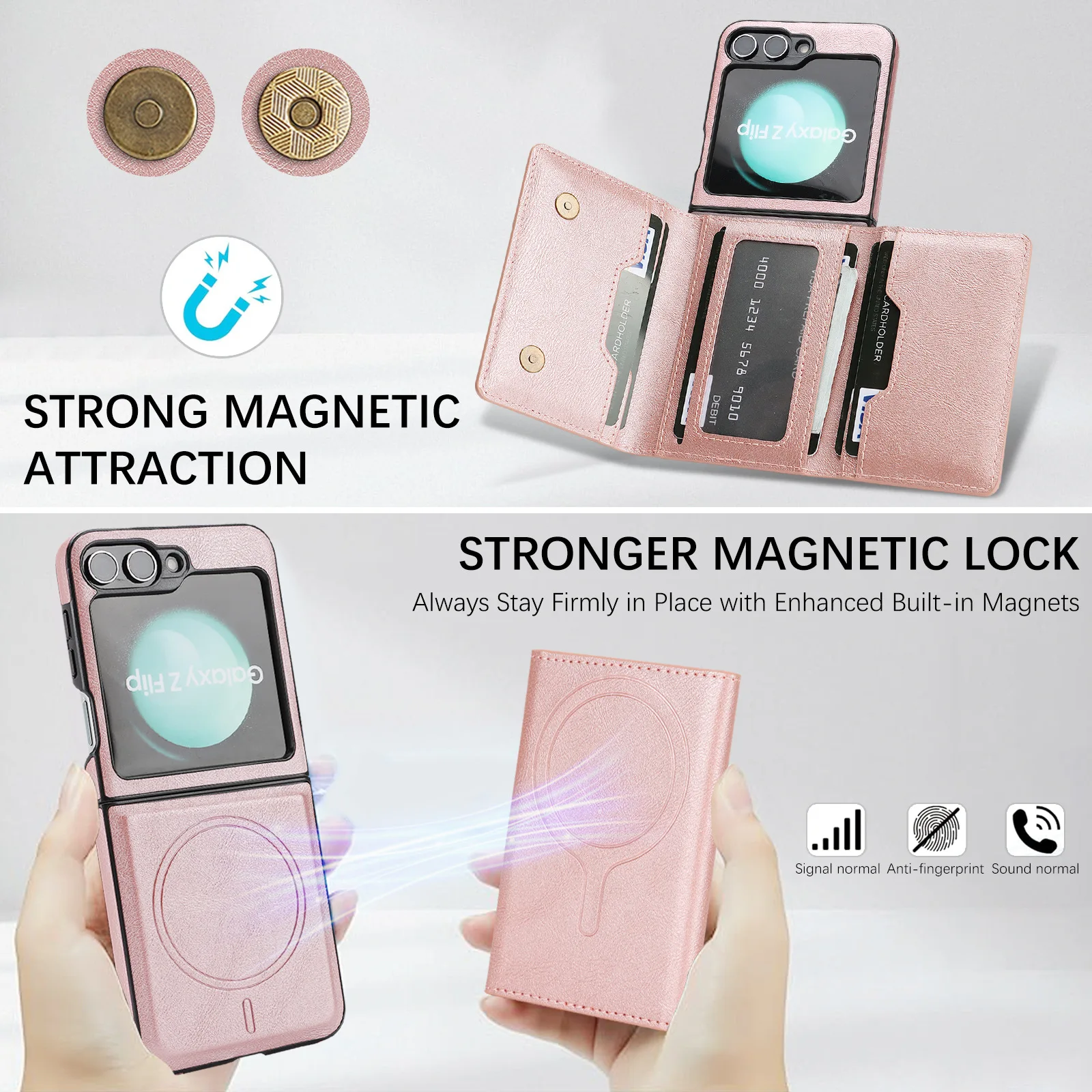 MagSafe Magnetic Card Holder with Wireless Charging and Inner Fabric Finish