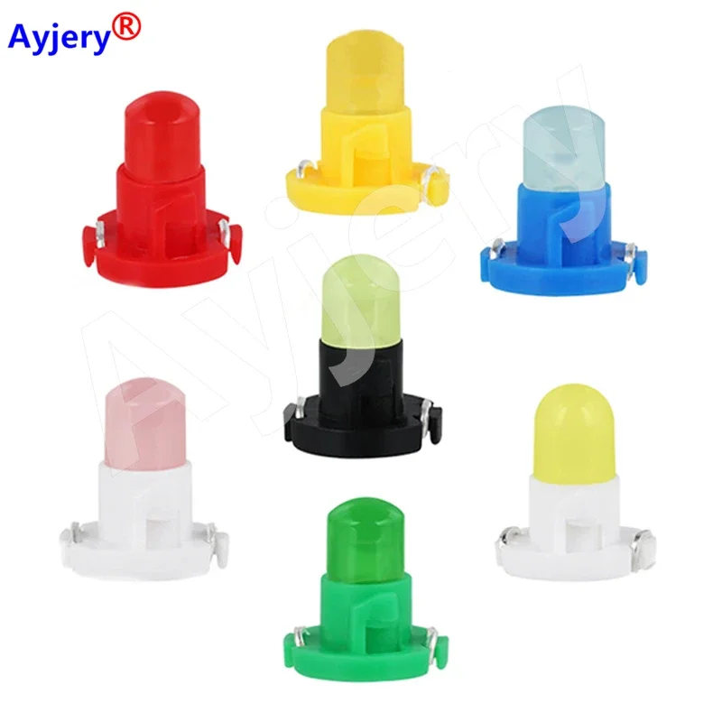 

5Pcs/lot T3 T4.2 T4.7 COB 1 SMD 12V Dashboard Warning Indicator Light Bulbs Warning Indicator Light For Car Door Lamp White Blue