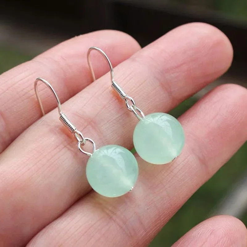 Orecchini Pendenti In Avventurina Verde Con Cristalli Di Zirconia - Foto 10