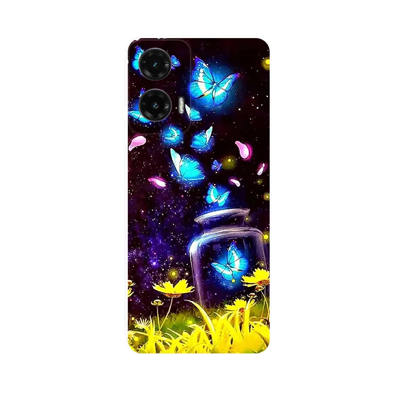 Cute Cartoon Silicone Back Cover with Soft TPU Bumper