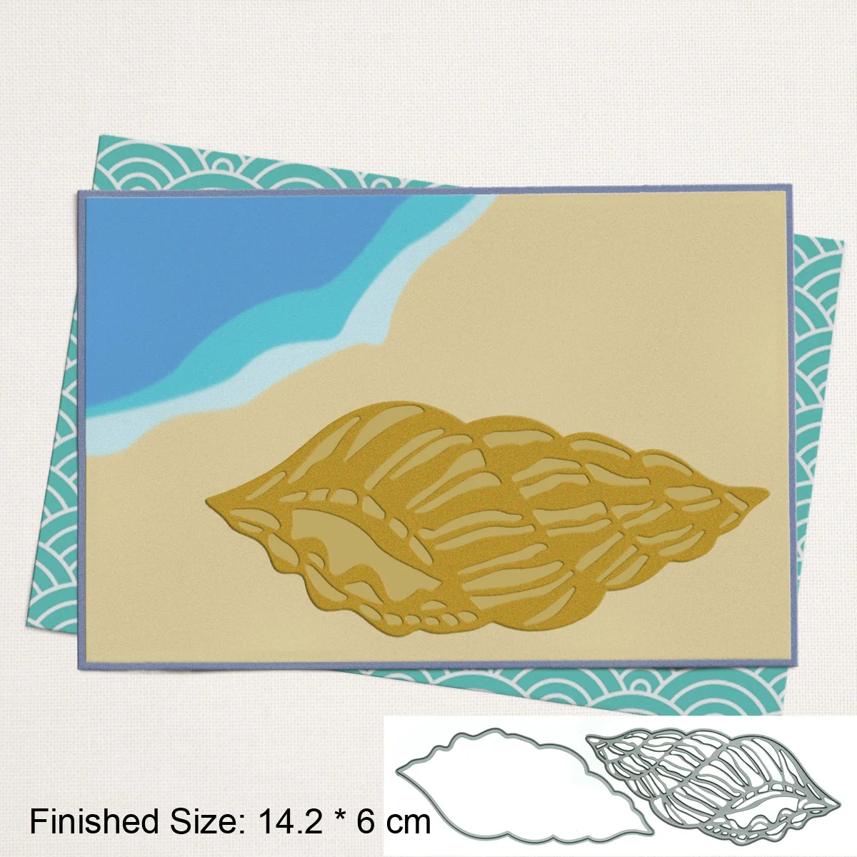 

Metal Cutting Die Cuts Nautilus Shell Trumpet Conch Press Cutter Handmade Greeting Postcard Clipart Birthday Card Decorating