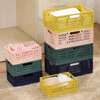Foldable Storage Basket Wardrobe Organizer Box Kitchen Bathroom Accessories Gadgets For Clothes Toy Spices Condiments Vegetables 5