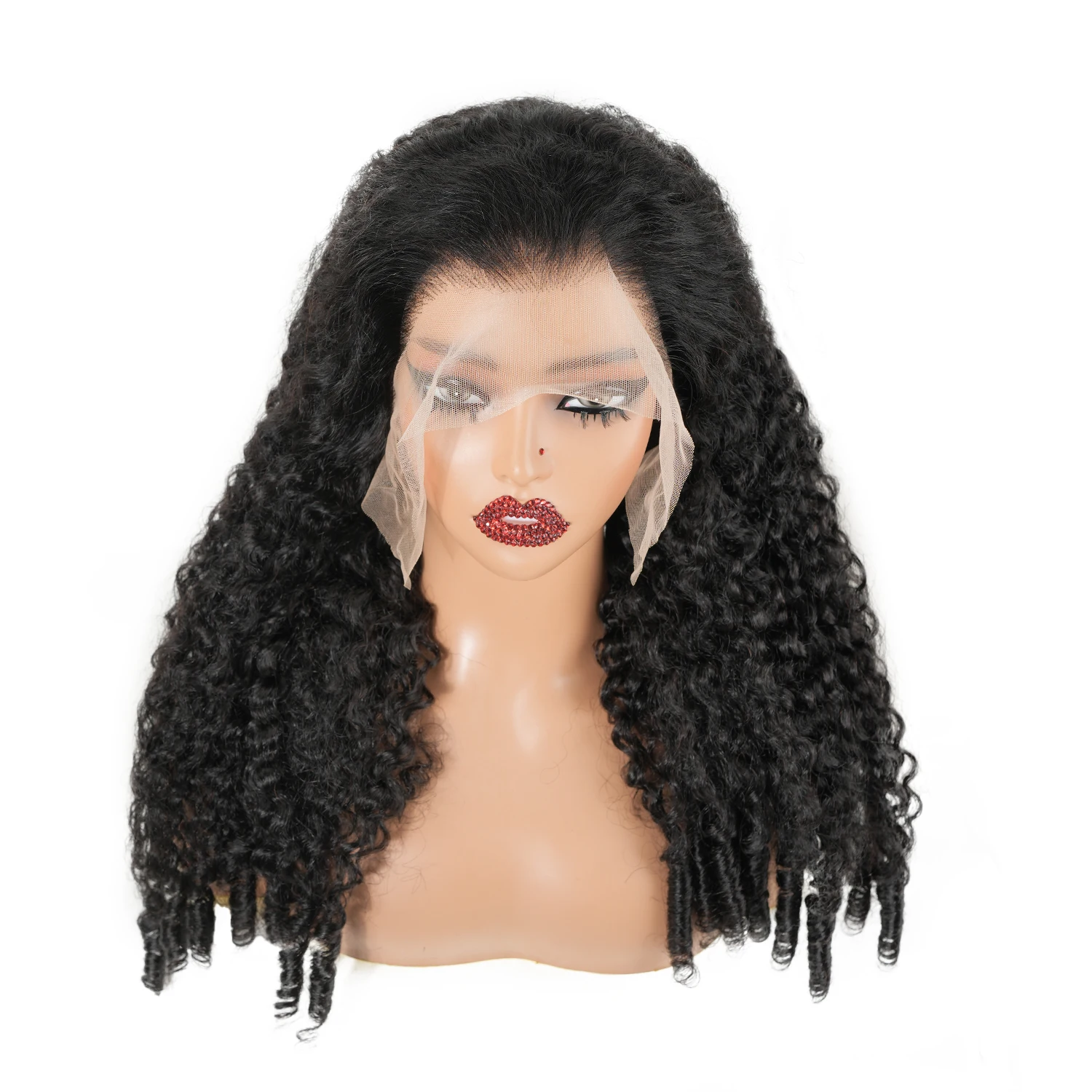 Burmese Curly Human Hair Wigs Brazilian Pixie Curls 220% Transparent 13x6 13x4 Lace Frontal Wig For Women Burmese Curly Lace Wig