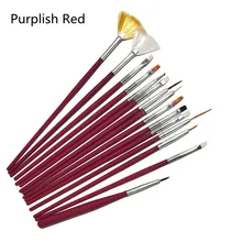  5Colors 15Pcs/Set Nail Art Brush Plastic Paint Pens Manicure Set For Manicure Painting Dotting Gel Design Pen Set Nail Art Brush 