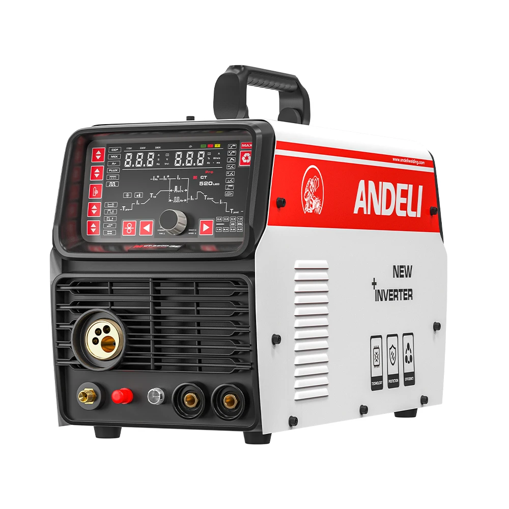 ANDELI MCT 220V LED MCT-520DPLPRO 7 in 1 Pilot Arc cut Max 25mm Multi-Function Aluminum Welding Machine