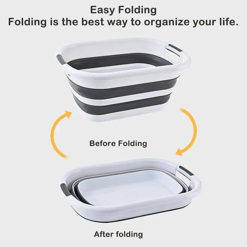 Portable Folding Basin Car Wash Bucket Household 40L Clean Bucket Bathroom Storage Basket For Washing Fishing Camping Basin