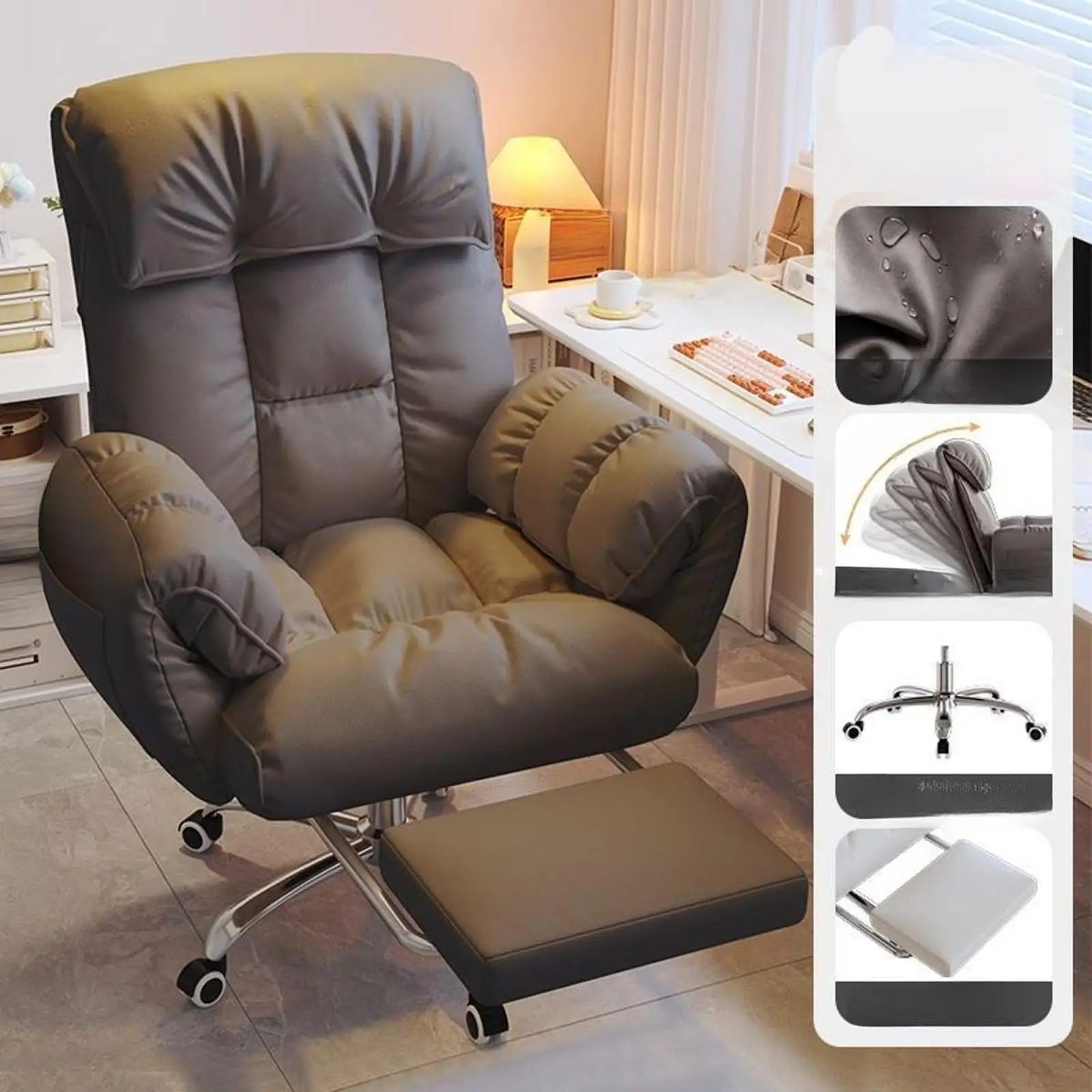 Rotating Recliner Gaming Office Chair with Adjustable Lumbar Support 2