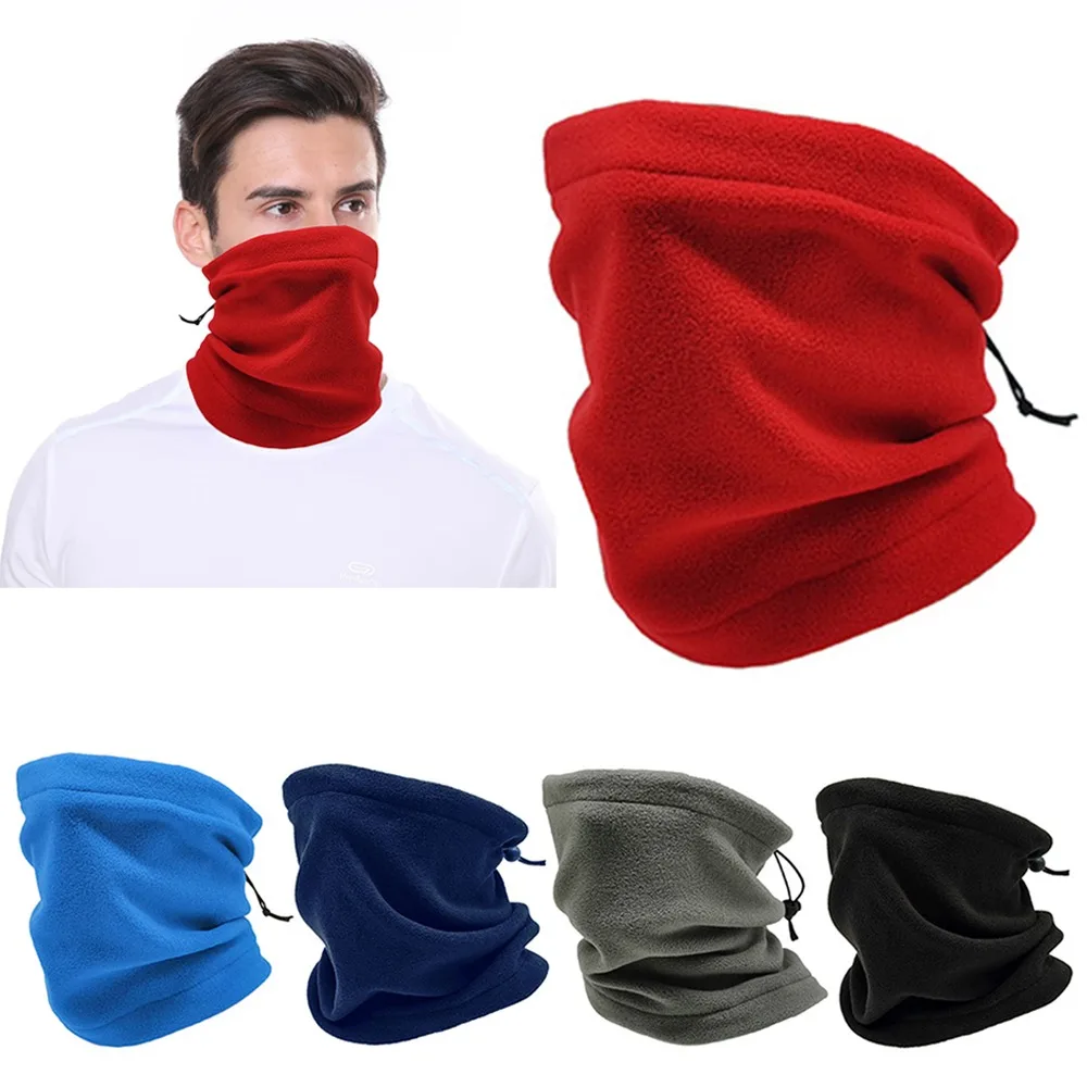 Fleece Neck Buff Male Bandana Winter Windproof Scarves Soft Cycling Hiking Half Mask Neck Warmer Gaiter Snowboard Bandana Ski
