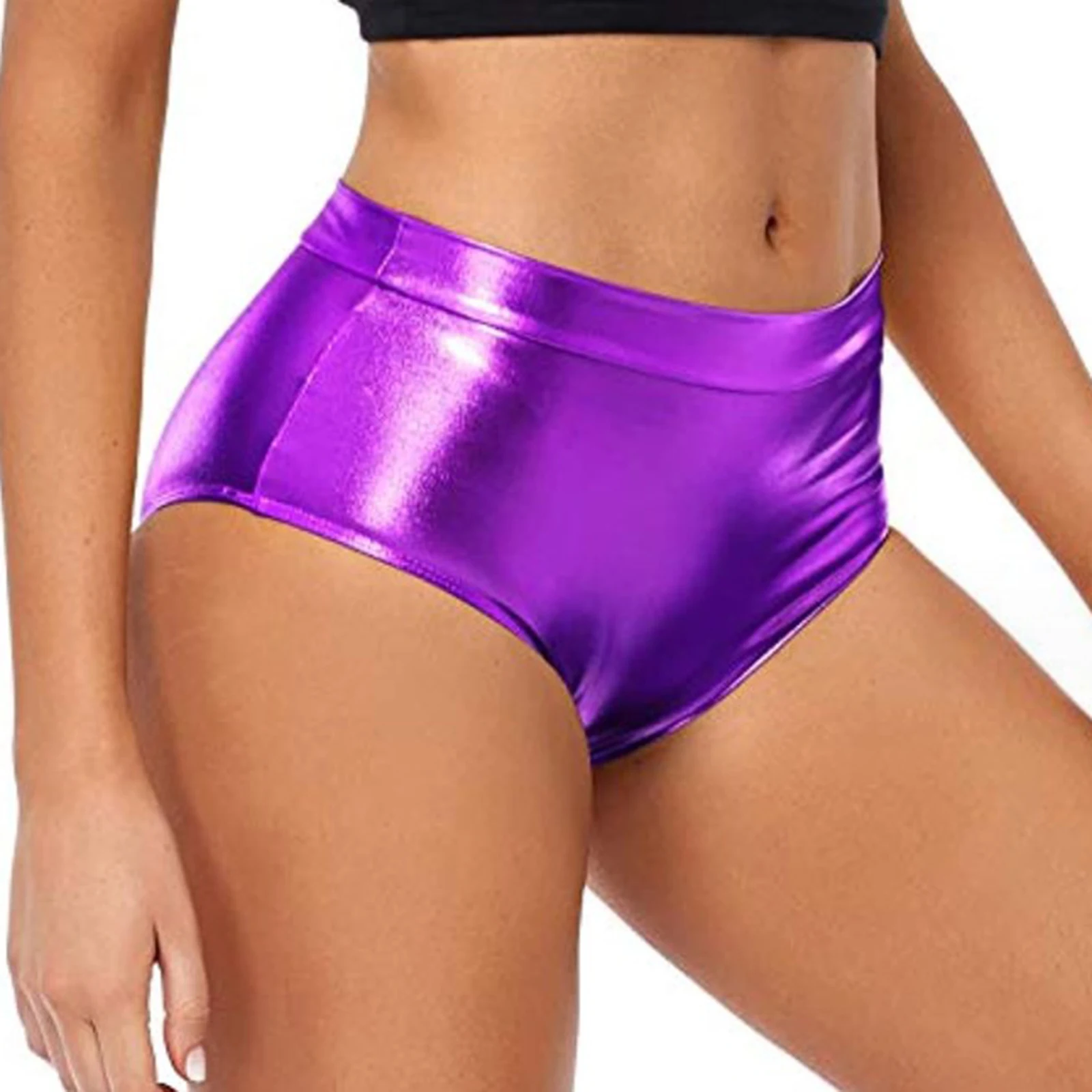 thumbnail image 1 of Bragas brillantes para mujer, pantalones calientes, ropa de discoteca de baile en barra, botín metálico, pantalones cortos para Club de gimnasia, pantalones cortos para fiesta rave de fiesta musical, 1 of 5