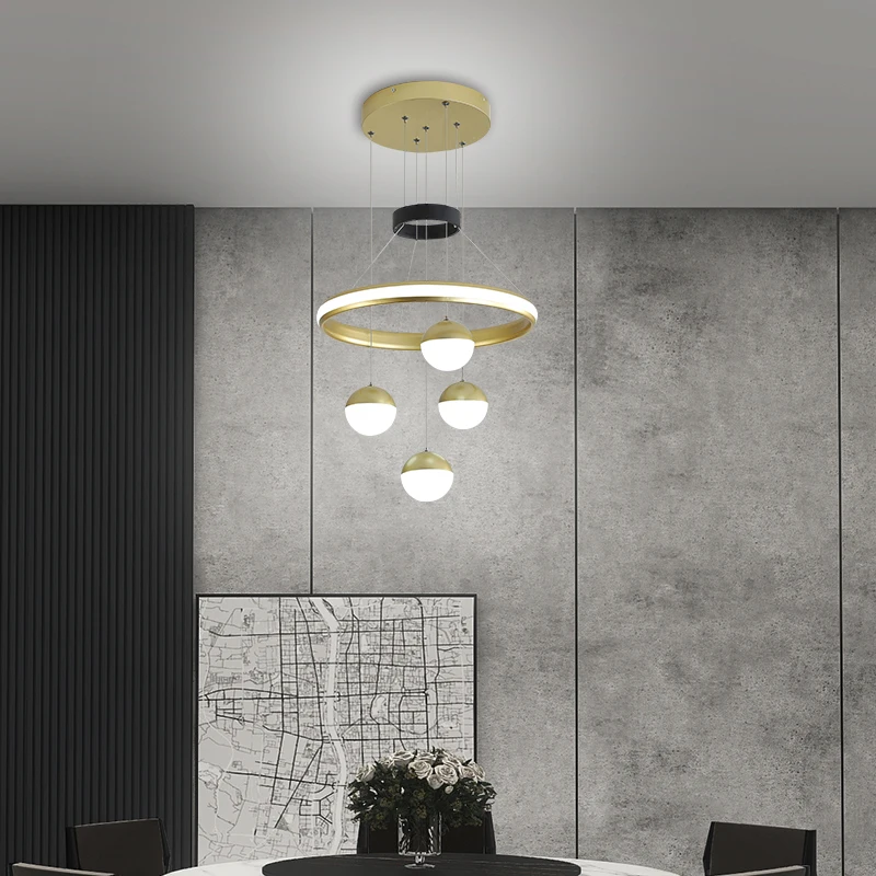 

Post-modern LED chandelier Scandinavian minimalist light luxury chandelier for the dining room living room lamps