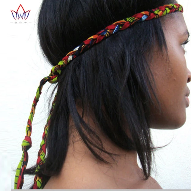 BRW Boho Chic African Print Knot Hair Band Lariat Three Strand Braided Hair Accessories African Wax Print Headbands WYX18 AliExpress