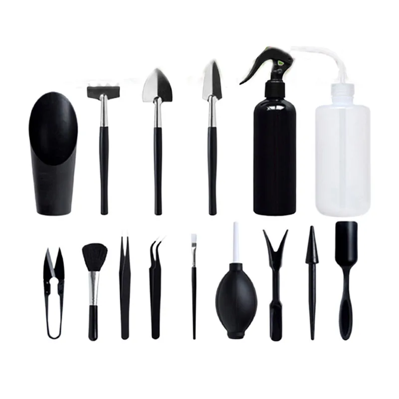 Mini garden Succulent Planter Hand rake shovel Tools Set Transplanting nursery pot tray mat for Bonsai Plant Flower Seedling