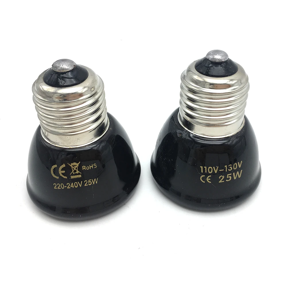 Mini Pet Reptile Infrared Ceramic Heating Lamp 110V 220V Heat Emitter Light Bulb 25W 50W 75W 100W reptile heating lamp reptile light bulb reptile lamp bulb heating lamp bulb