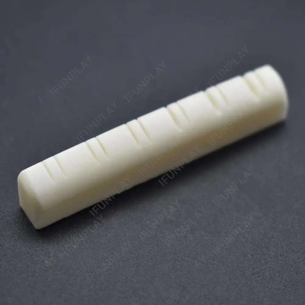 Slotted Real Bone 12 String Guitar Nuts for Acoustic Guitar 49*6*9.2/8.7MM 76*3*13 mm Guitarra Accessories 2Pcs